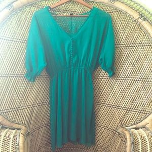 🌹2/30 Green sheer dress with slip